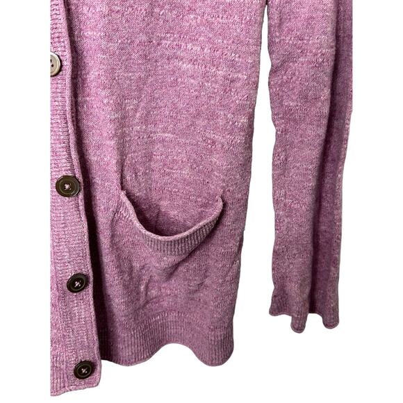 Eddie Bauer Purple Lightweight V-Neck Cardigan Long Sleeve Sweater Women's XS - Picture 3 of 6